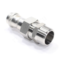 Американка 22-1", WAAG Heavy Inox, пресс-резьба, нар., сталь нержавеющая