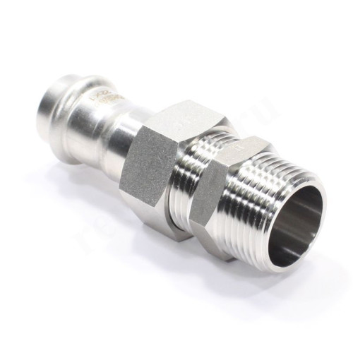 Американка 22-1", WAAG Heavy Inox, пресс-резьба, нар., сталь нержавеющая