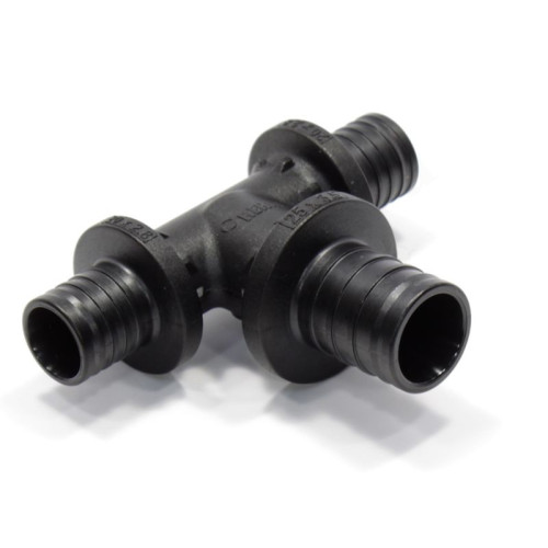 Тройник 20-25-20, Rehau RAUTITAN, PX, надв.гильза-надв.гильза, полифениленсульфон