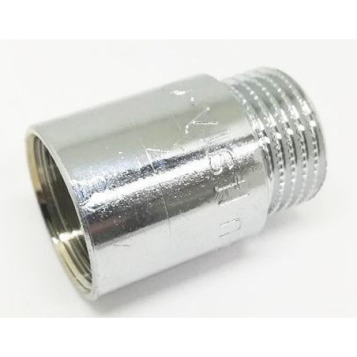 Удлинитель 1/2"-1/2", General Fittings 2600 F6, резьба-резьба, вн.- нар., латунь (хром), L25