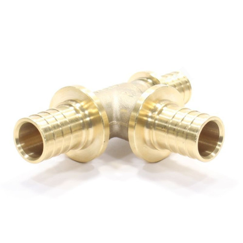 Тройник 25-25-20, Рехау RAUTITAN MX, надв.гильза-надв.гильза, латунь