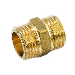 Ниппель 1/2"-1/2", General Fittings 2600 00, резьба-резьба, нар., латунь