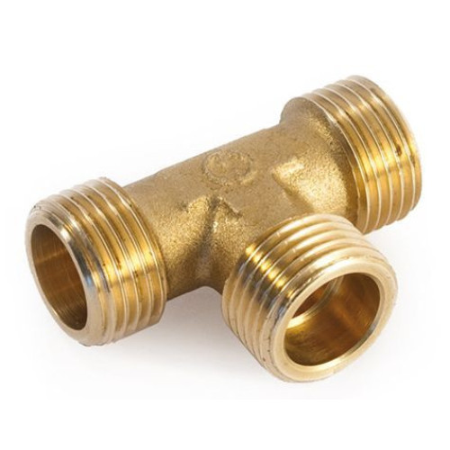 Тройник 1/2"-1/2"-1/2", General Fittings 2700 10, резьба-резьба, нар., латунь