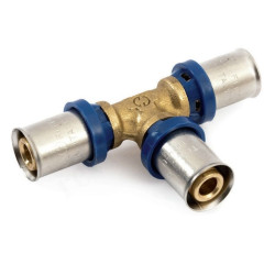 Тройник 32-32-32, General Fittings 5T00, 10, пресс-пресс, латунь