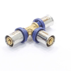 Тройник 16-16-16, General Fittings 5T00, 10, пресс-пресс, латунь