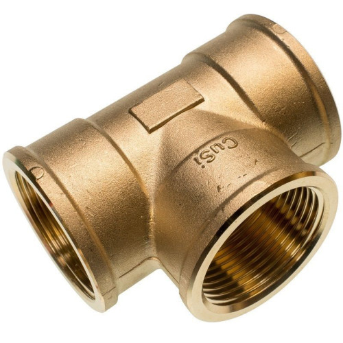 Тройник 3/4"-1/2"-3/4", Sanha PURAFIT 3130, резьба-резьба, вн., бронза