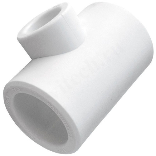 Тройник 90-50-90, Valfex Standard, пайка-пайка, полипропилен, белый