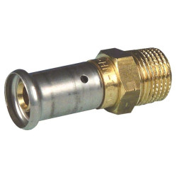 Переходник 16-3/8", Henco P 17, пресс-резьба, нар., латунь