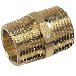 Ниппель 1/4"-1/4", Sanha 522, резьба-резьба, нар., латунь