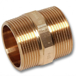 Ниппель 1/8"-1/8", Sanha 522, резьба-резьба, нар., латунь