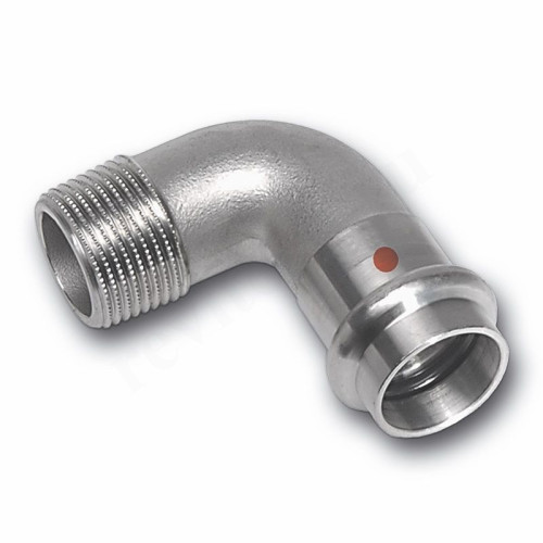 Угольник 90° 22-3/4", Sanha NiroTherm, 91092AG, пресс-резьба, нар., сталь нержавеющая