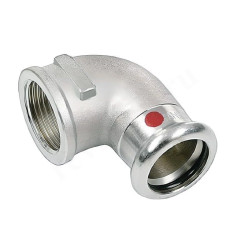 Угольник 90 22-3/4", Sanha Therm 24090G, пресс-резьба, вн., сталь (цинк)