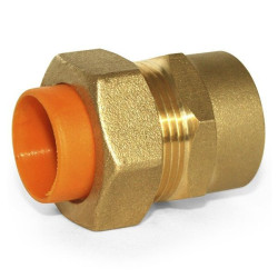 Переходник 15-1/2", Stahlmann, обжим-резьба, вн., латунь