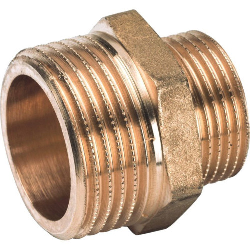 Ниппель 3/8"-1/4", Sanha 531, резьба-резьба, нар., латунь