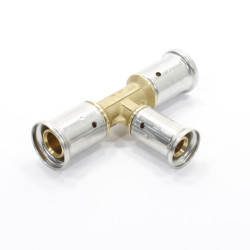 Тройник 20-16-20, Henco P, 10, пресс-пресс, латунь