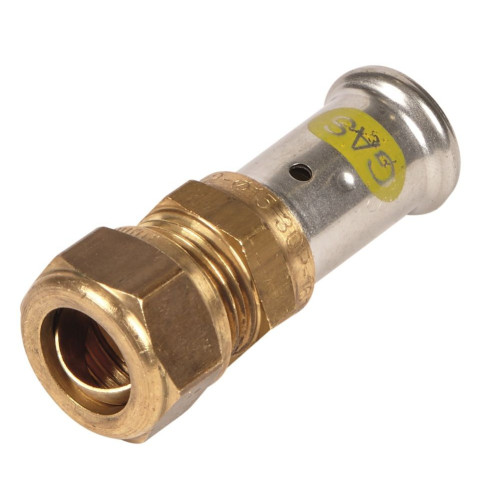 Переходник 16-15, Henco PG, 30, обжим-пресс, латунь, газ