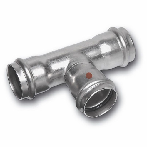 Тройник 108-108-108, Sanha NiroTherm, 91130, пресс-пресс, сталь нержавеющая