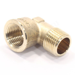 Угольник 90° 1/2"-1/2", Sanha PURAFIT 3092, резьба-резьба, вн.- нар., бронза