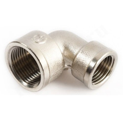 Угольник 90° 3/4"-1/2", General Fittings 2700 29, резьба-резьба, вн., латунь (никель)