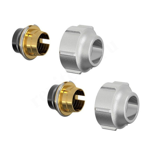 Резьбозажимное 12 x 1.0-3/4", Simplex A11, обжим-резьба, вн., латунь (никель) евроконус, (2 шт.)