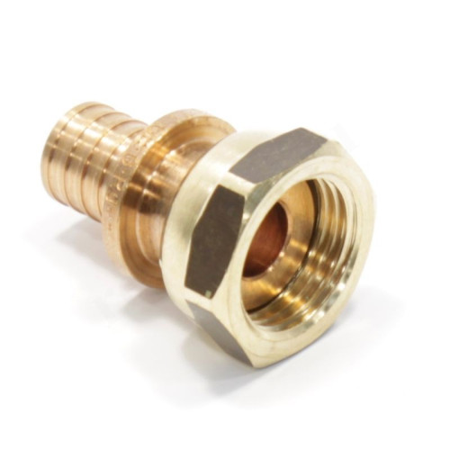 Переходник 16-1/2", Rehau RAUTITAN RX+, надв.гильза-резьба, вн., бронза, с накид.гайкой