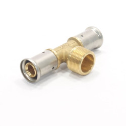 Тройник 20-3/4"-20, Henco P, 14, пресс-резьба, нар., латунь