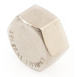 Заглушка 3/8", General Fittings 2600 41, резьба, вн., латунь (никель)