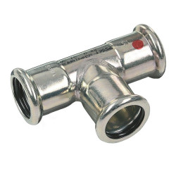 Тройник 22-18-22, Sanha Therm 24130, пресс-пресс, сталь