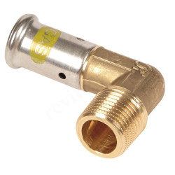 Угольник 90° 20-1/2", Henco PG, 5, пресс-резьба, нар., латунь, газ