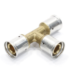 Тройник 26-26-26, Henco P, 9, пресс-пресс, латунь