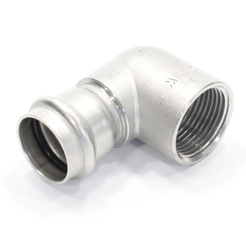 Отвод 90° 28-1", Viega Sanpress Inox, 2314.2, пресс-резьба, вн., сталь нержавеющая