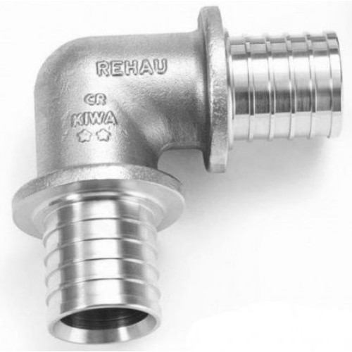 Угольник 90° 20-20, Rehau RAUTHERM, надв.гильза-надв.гильза, латунь (цинк)