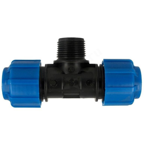 Тройник 25-3/4"-25, Джилекс, обжим-резьба, нар., ПНД