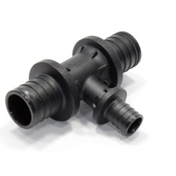 Тройник 40-25-40, Rehau RAUTITAN, PX, надв.гильза-надв.гильза, полифениленсульфон