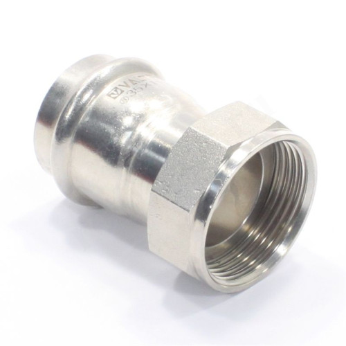 Переходник 35-1 1/4", Valtec VT.INOX-PRESS, пресс-резьба, вн., сталь нержавеющая, с накид.гайкой