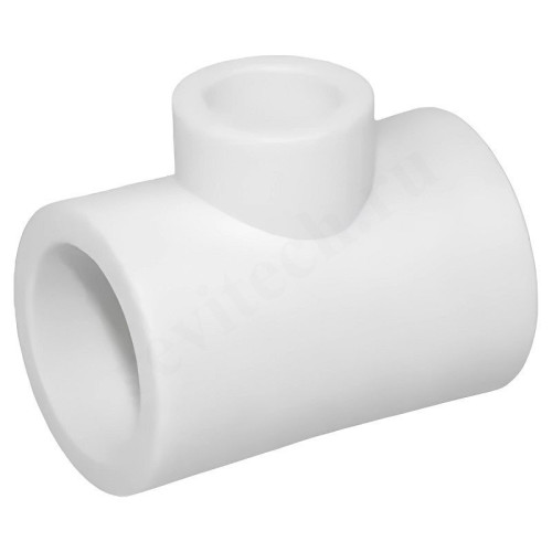 Тройник 40-20-40, RTP, пайка-пайка, полипропилен, белый