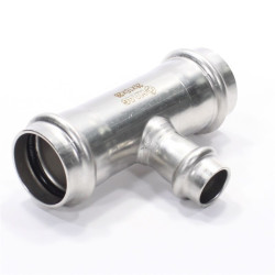 Тройник 28-15-28, WAAG Heavy Inox, пресс-пресс, сталь нержавеющая