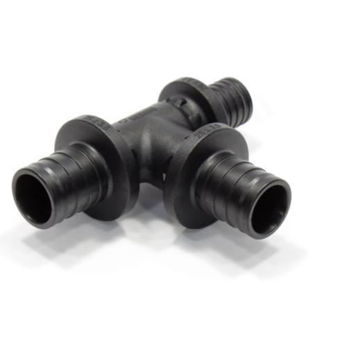 Тройник 25-25-20, Rehau RAUTITAN, PX, надв.гильза-надв.гильза, полифениленсульфон