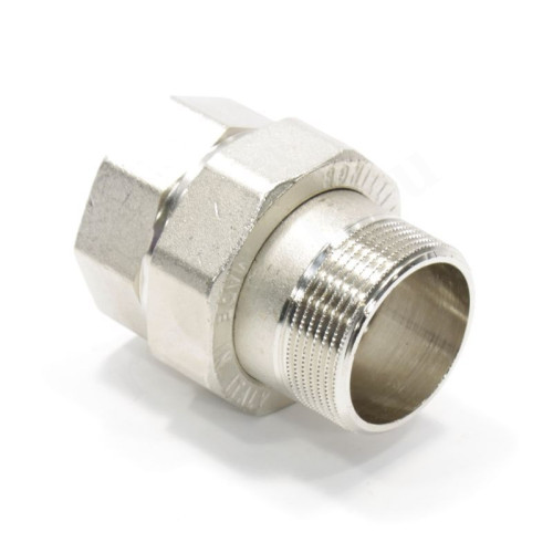 Американка 1 1/2"-1 1/2", General Fittings 2700 I2, резьба-резьба, вн.- нар., латунь (никель)