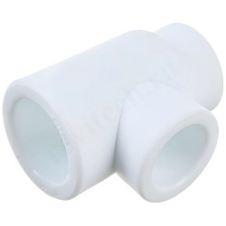 Тройник 25-20-20, RTP, пайка-пайка, полипропилен, белый