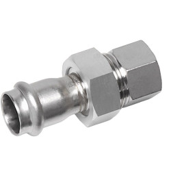 Американка 15-3/4", Sanha NiroSan, 9330GMVA, пресс-резьба, вн., сталь нержавеющая