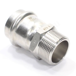 Переходник 42-1 1/4", WAAG Heavy Inox, пресс-резьба, нар., сталь нержавеющая