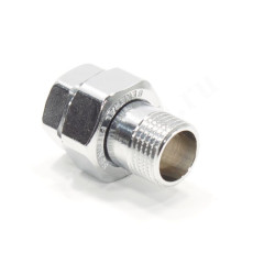 Американка 1/2"-1/2", General Fittings 2700 I2, резьба-резьба, вн.- нар., латунь (хром)
