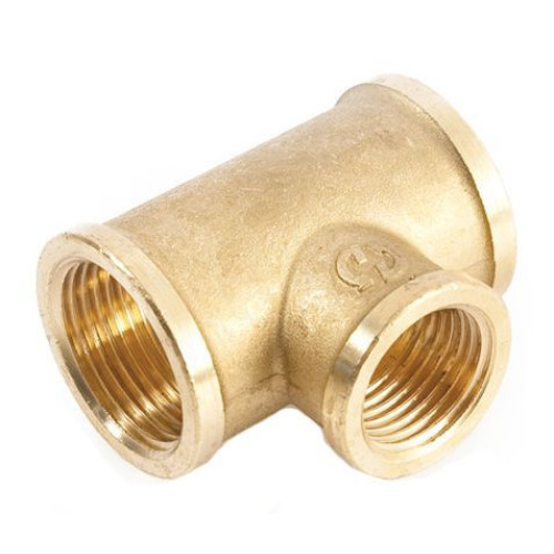 Тройник 3/4"-1/2"-3/4", General Fittings 2700 13, резьба-резьба, вн., латунь