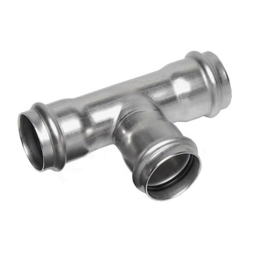 Тройник 64-64-64, Sanha NiroSan, 9130, пресс-пресс, сталь нержавеющая