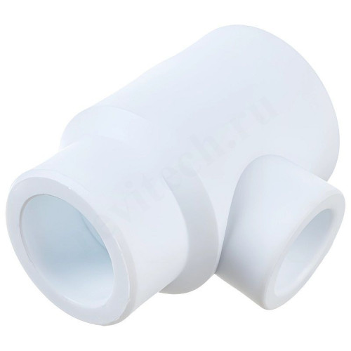 Тройник 32-20-25, RTP, пайка-пайка, полипропилен, белый