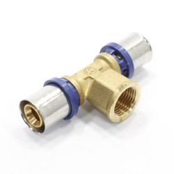 Тройник 20-1/2"-20, General Fittings 5S00, 12, пресс-резьба, вн., латунь