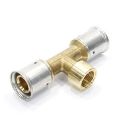 Тройник 26-1/2"-26, Henco P, 13, пресс-резьба, вн., латунь