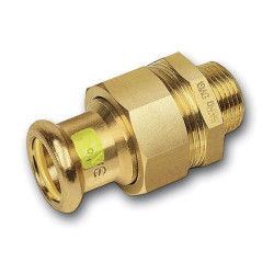 Американка 15-1/2", Sanha Press Gas, 11343G, пресс-резьба, нар., бронза