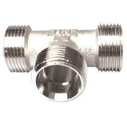 Тройник 3/4"-3/4"-3/4", Henco AT, резьба-резьба, нар., латунь евроконус